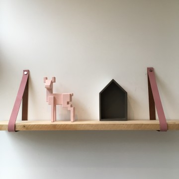 Leren plankdragers roze