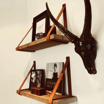 Leren plankdragers  cognac 4