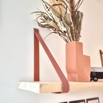 Leren plankdragers suède verouderd roze 2