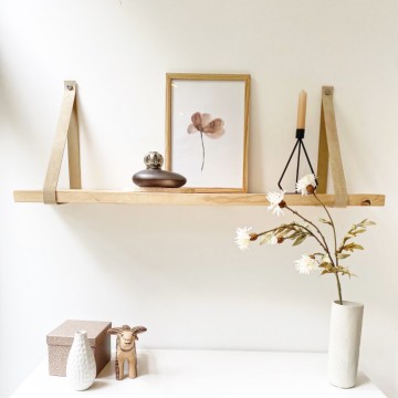 Leren plankdragers suède zand beige