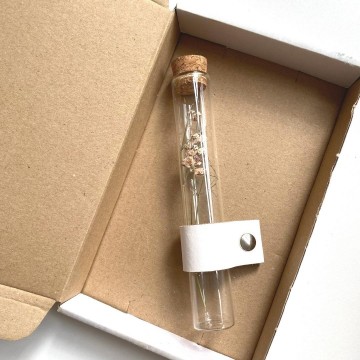 Buis droogbloem leren label 2