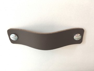 Donker bruin leren handgreep 3x14 2