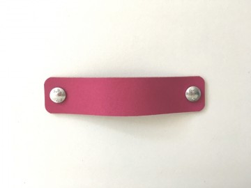 Leren handgreep Fuchsia roze 3x14 1