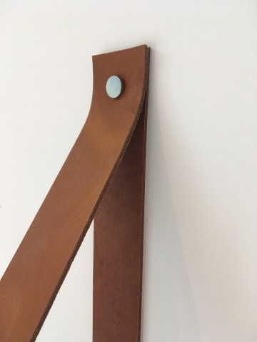 Leren plankdrager cognac recht