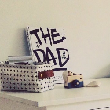 Commode Mandje Plusjes Leren handgrepen