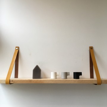 Leren plankdragers Herfst Geel