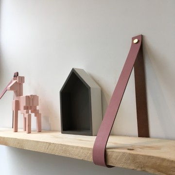 Leren plankdragers Roze 2