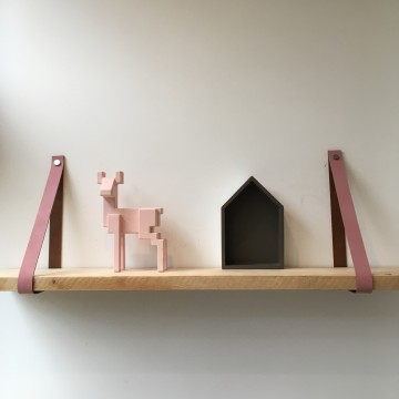 Leren plankdragers Roze 1