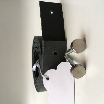 Leren plankdragers antraciet opgerold