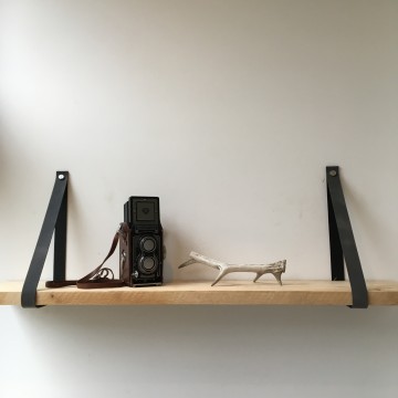 Leren plankdragers antraciet 1