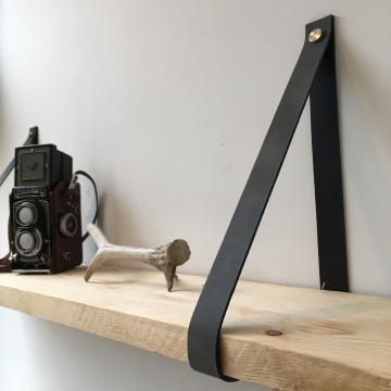 Leren plankdragers antraciet 2