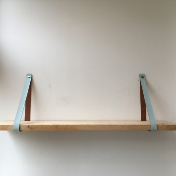 Leren plankdragers Lucht Blauw 1