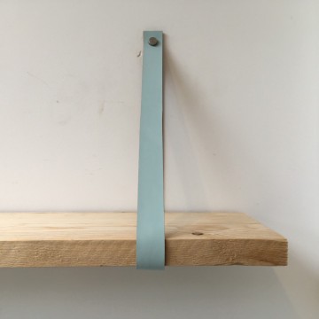 Leren plankdragers Lucht Blauw 3