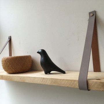 Leren plankdragers grijs 2