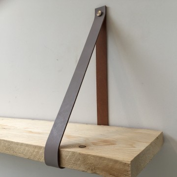 Leren plankdragers grijs 4