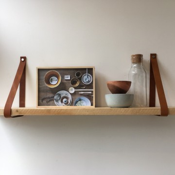 leren plankdragers cognac