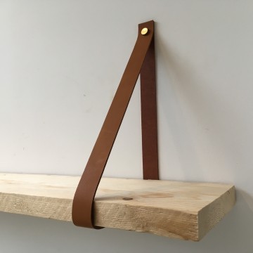 Leren plankdrager Cognac 2