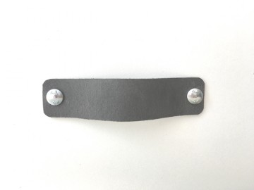 Leren handgreep Leisteen grijs 3x14 1