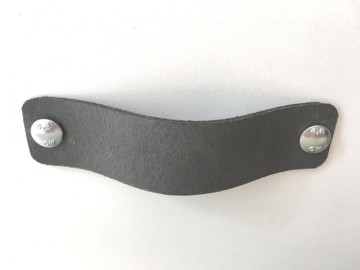 Leren handgreep Leisteen grijs 3x14 2