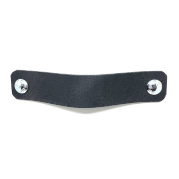 Leren handgreep antraciet 1