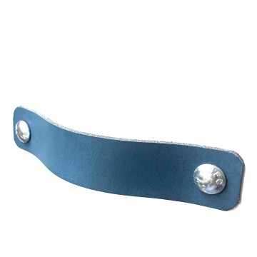 Leren handgreep diesel blauw 2
