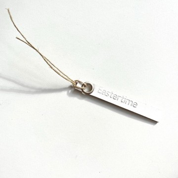 Leren labeltje met tekst