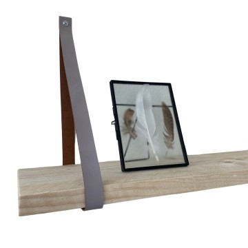 Leren plankdragers grijs s 2