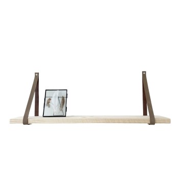 Leren plankdragers taupe 1