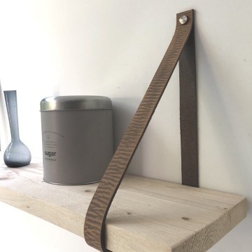 Leren plankdragers tiger taupe 102019