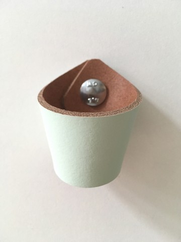 Leren Knop Mint 3x14 5