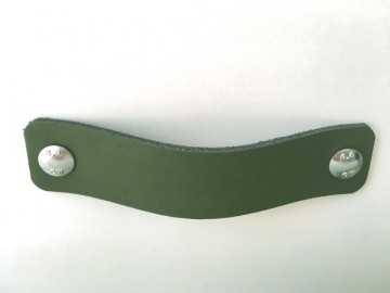 Leren handgreep Mos groen 3x14 2