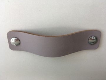 Leren handgreep Regen grijs 3x14 2