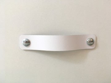 Leren handgreep Sneeuw wit 25x14 1