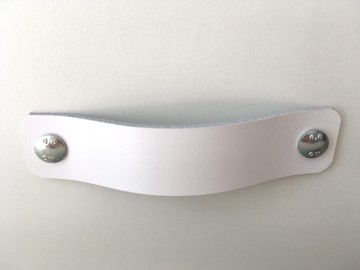 Leren handgreep Sneeuw wit 3x14 2