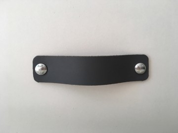 Leren handgreep Storm grijs 3x14 1