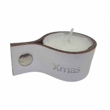 Waxine lichtje wit Xmas