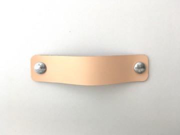 Leren handgreep Zalm roze 3x14 1