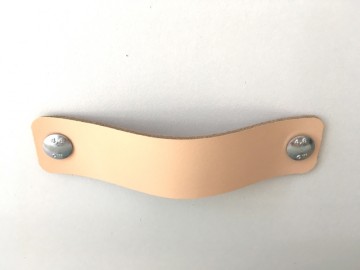 leren handgreep Zalm roze 3x14 2