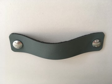 Leren handgreep Zee grijs groen 3x14 2