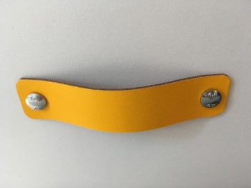 Leren handgreep Zomer geel 3x14 2