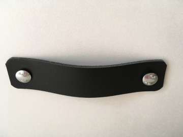 Leren handgreep Zwart 3x14 2