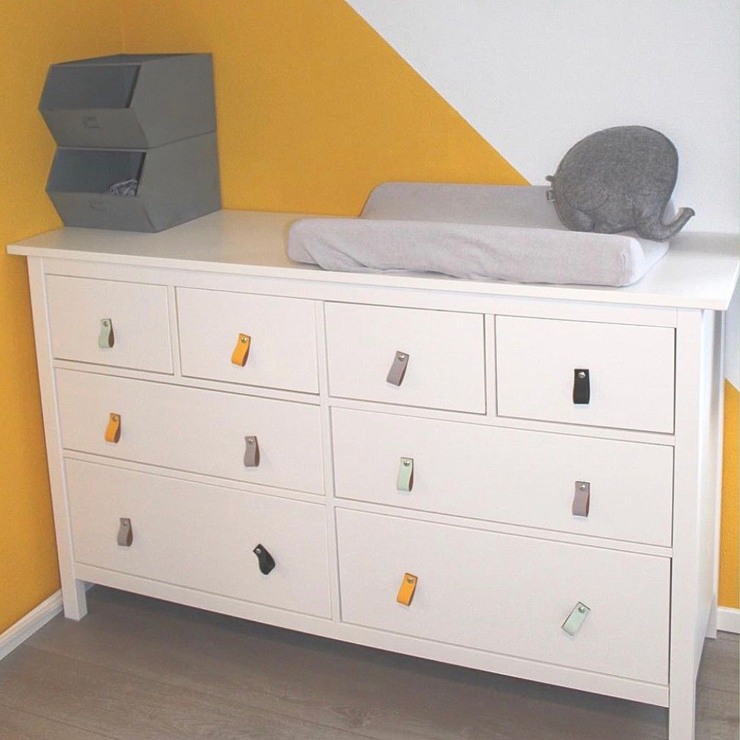 ikea hemnes commode gekleurde leren lussen