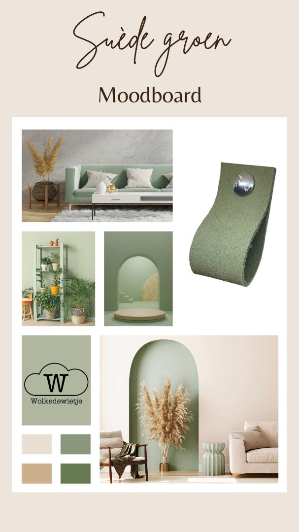 groen leren handgrepen suede inspiratie